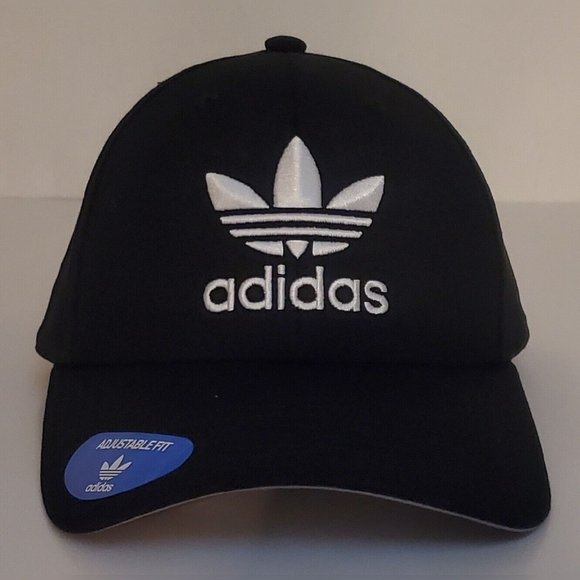 ADIDAS ORIGINALS SNAPBACK HAT MEN'S ADJUSTABLE EMBROIDERED WHITE LOGO BLACK OS - Picture 10 of 10